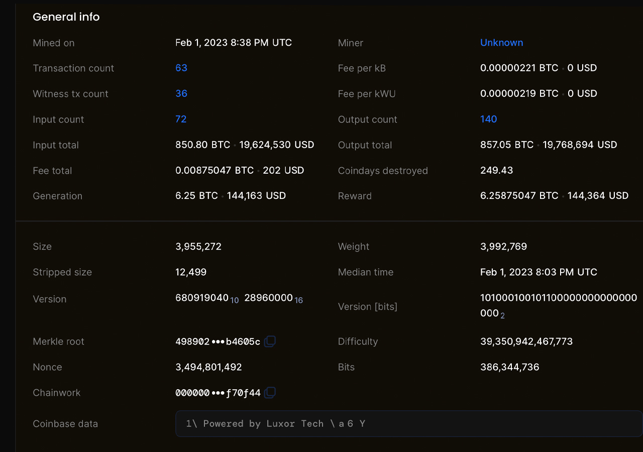 1675352099 340 Bitcoin verzeichnet bisher groessten abgebauten Block 4 MB Block mit NFT verursacht Bitcoin verzeichnet bisher größten abgebauten Block, 4-MB-Block mit NFT verursacht Unbehagen bei Small-Block-Anhängern –